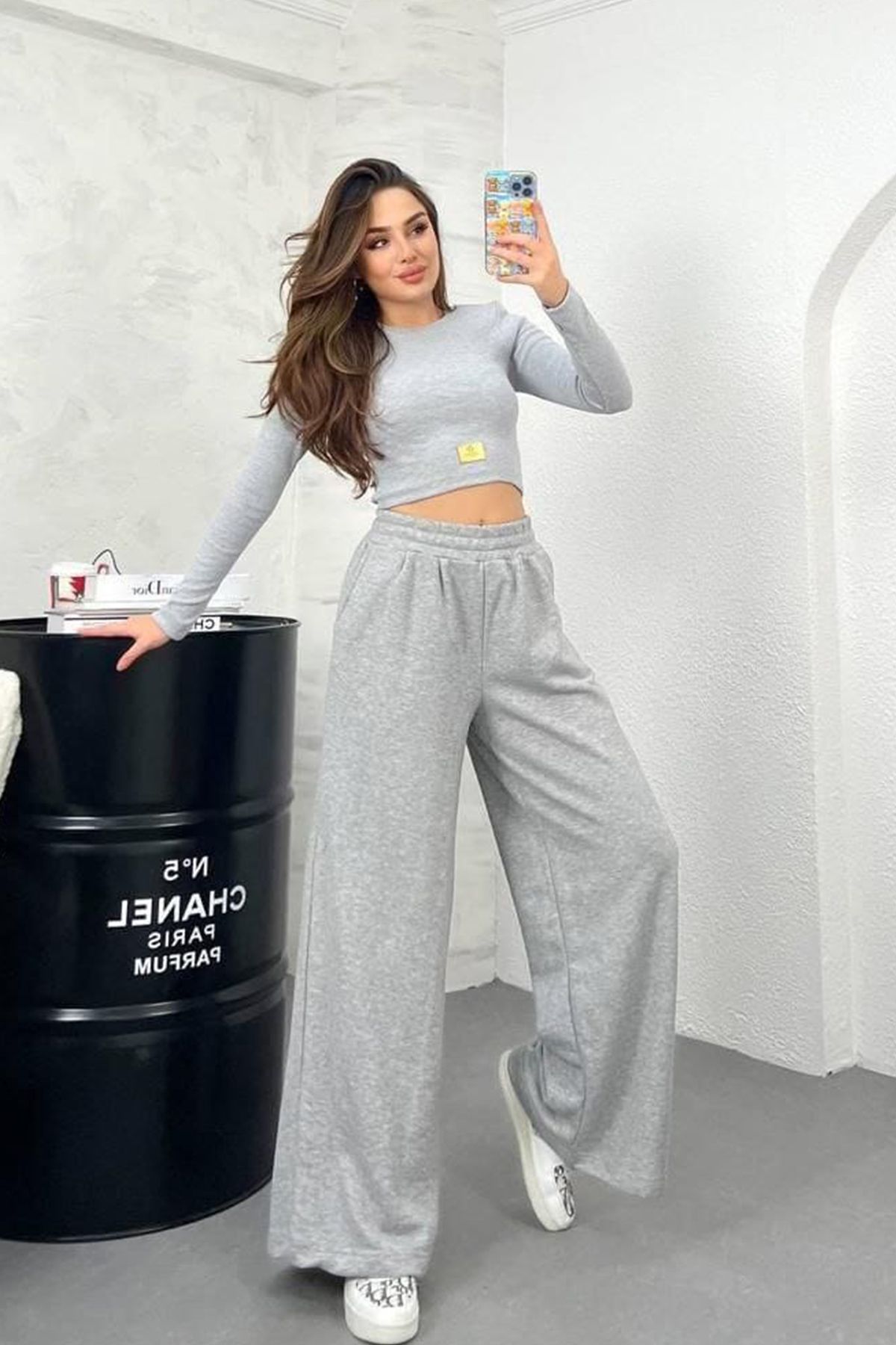 Koza Butik Sweatsuit set Crop Fit Trendyol