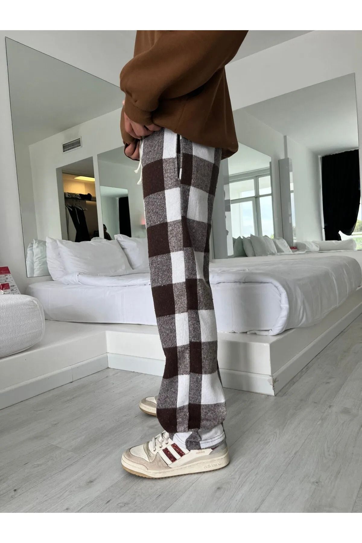 Adidas tracksuit plaid online