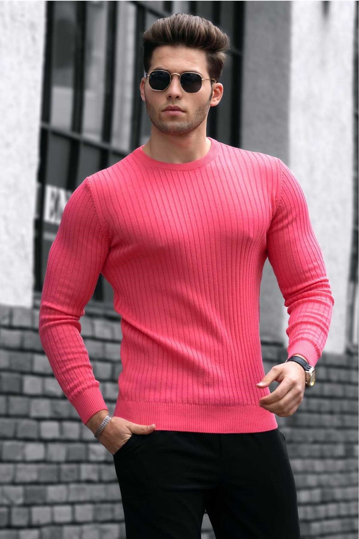 Mens hot pink clearance sweater