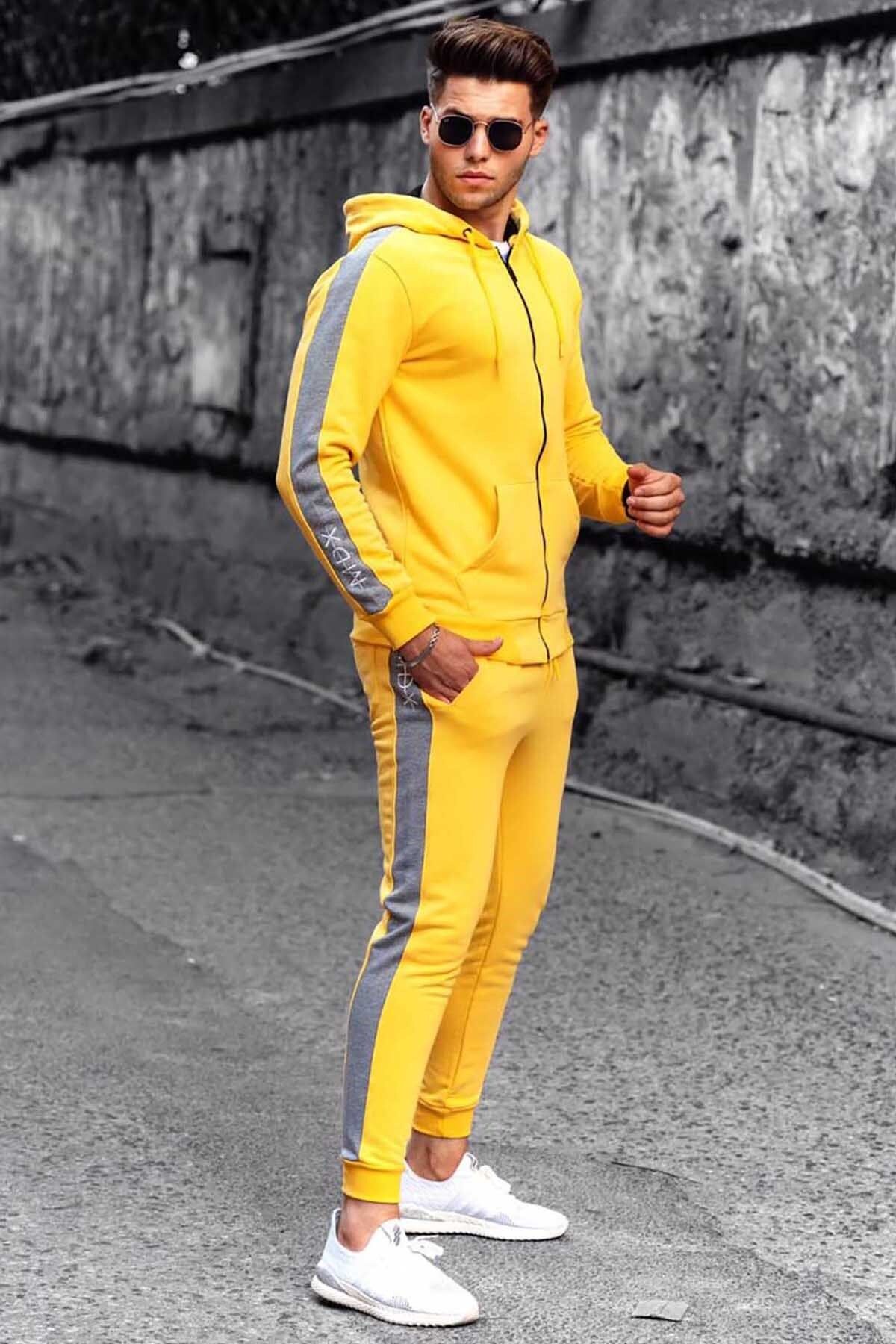 Yellow sweatsuit set hotsell