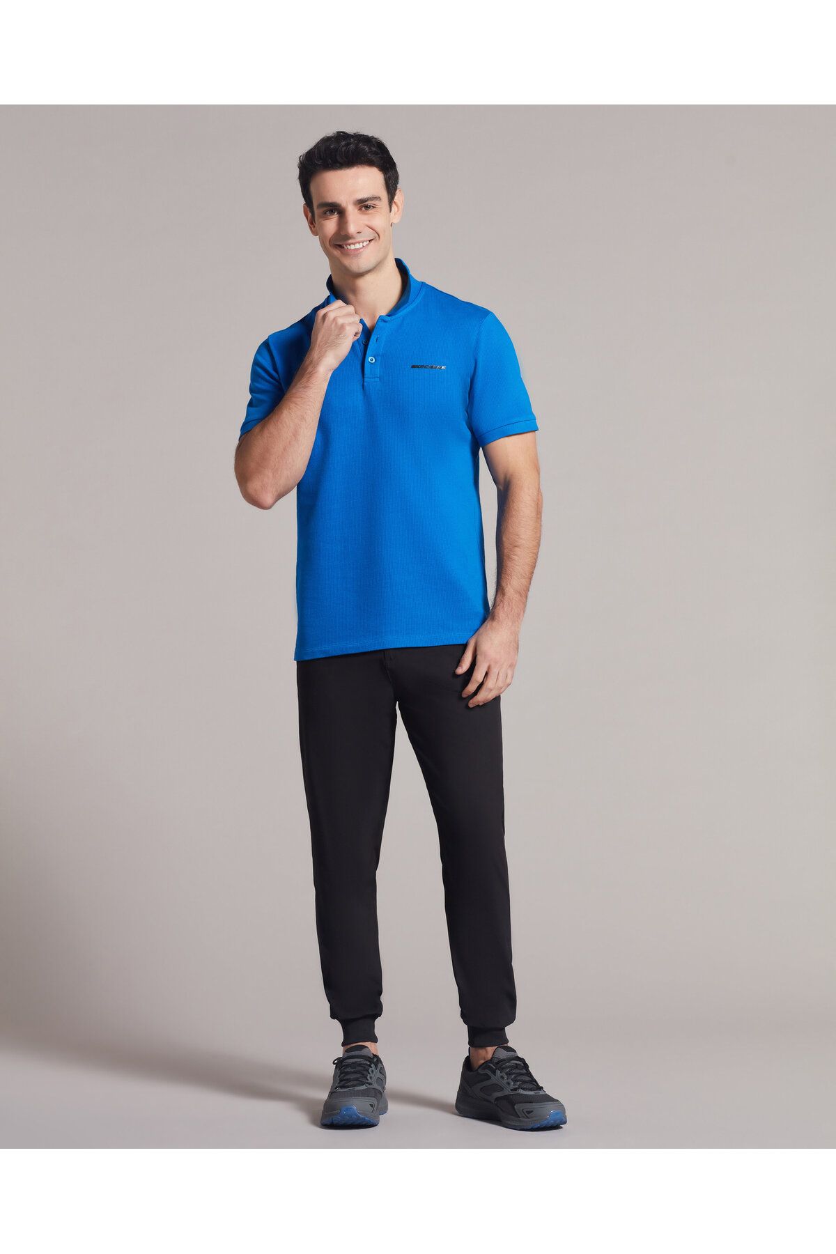 Skechers M Essential Polo T shirt Men s Blue Polo Collar Tshirt