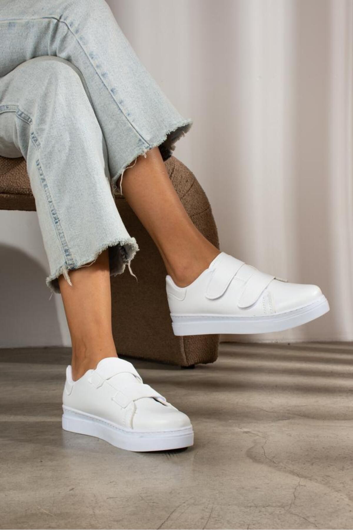 galya shoes Women s White Velcro Sports Shoes Trendyol