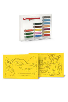 Disney (LİGHTNİNG &MATER) Eğitici Ve Eğlenceli Kum Boyama Seti-red Castle Ds-05 Image 1