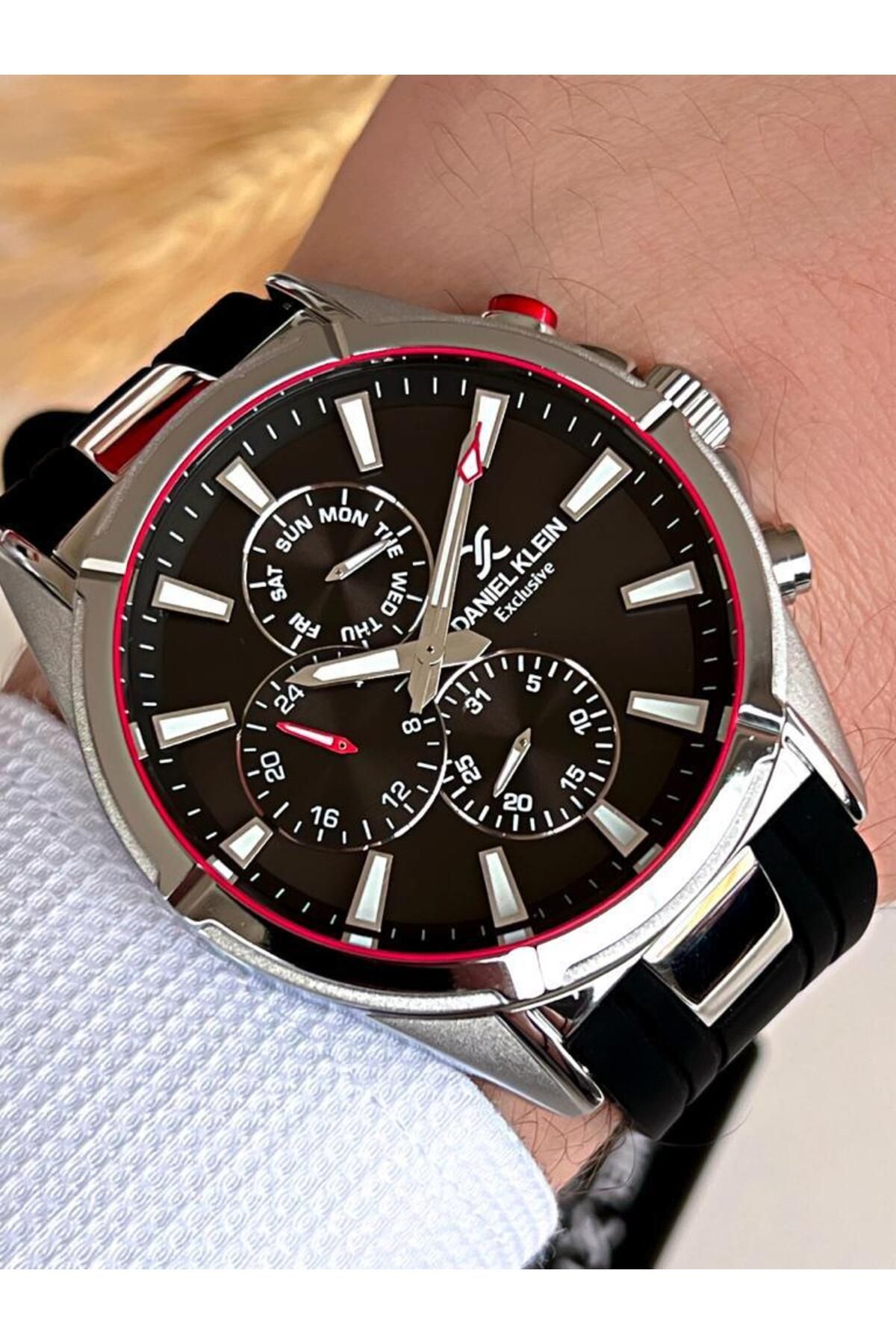 Daniel klein black analog watch deals