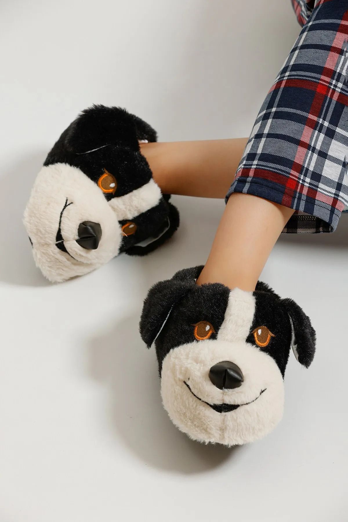 Childrens dog slippers sales