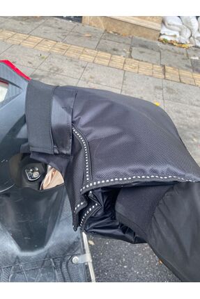 ASGARDI Activa Scooter Kürklü El Koruma Premium Elcik Rüzgarlık Içi Yünlü Su Geçirmez Reflektörlü Image 3