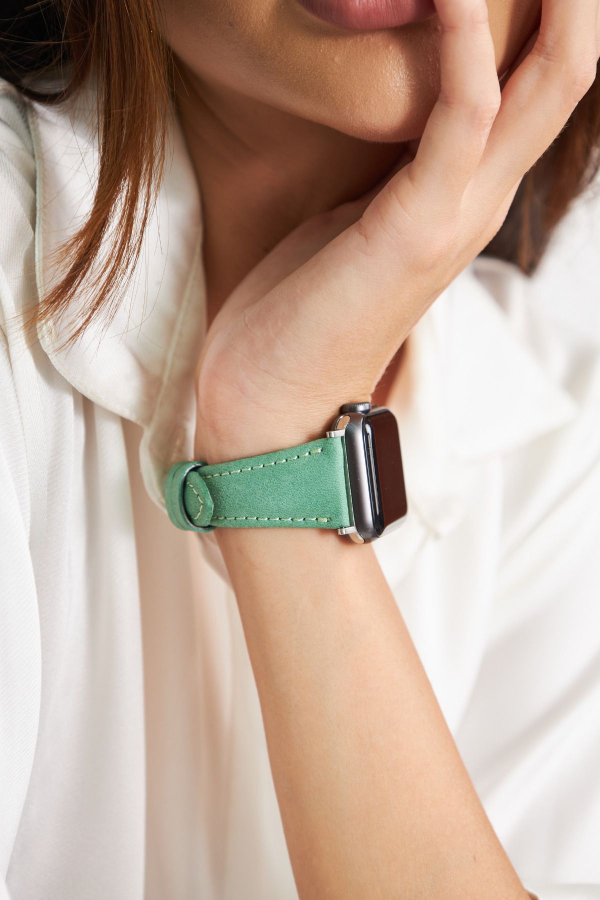 Womens leather apple watch band online