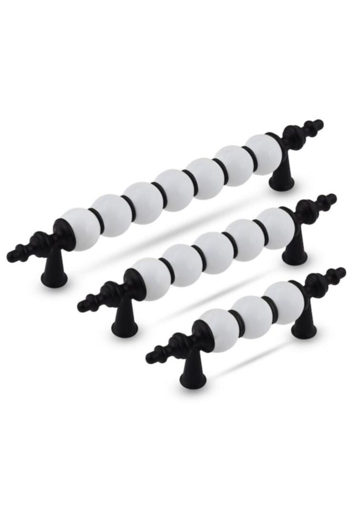 Asil Metal Polimer Modern Lüks Mobilya Dolap Çekmece Kulpları 160 Mm Siyah