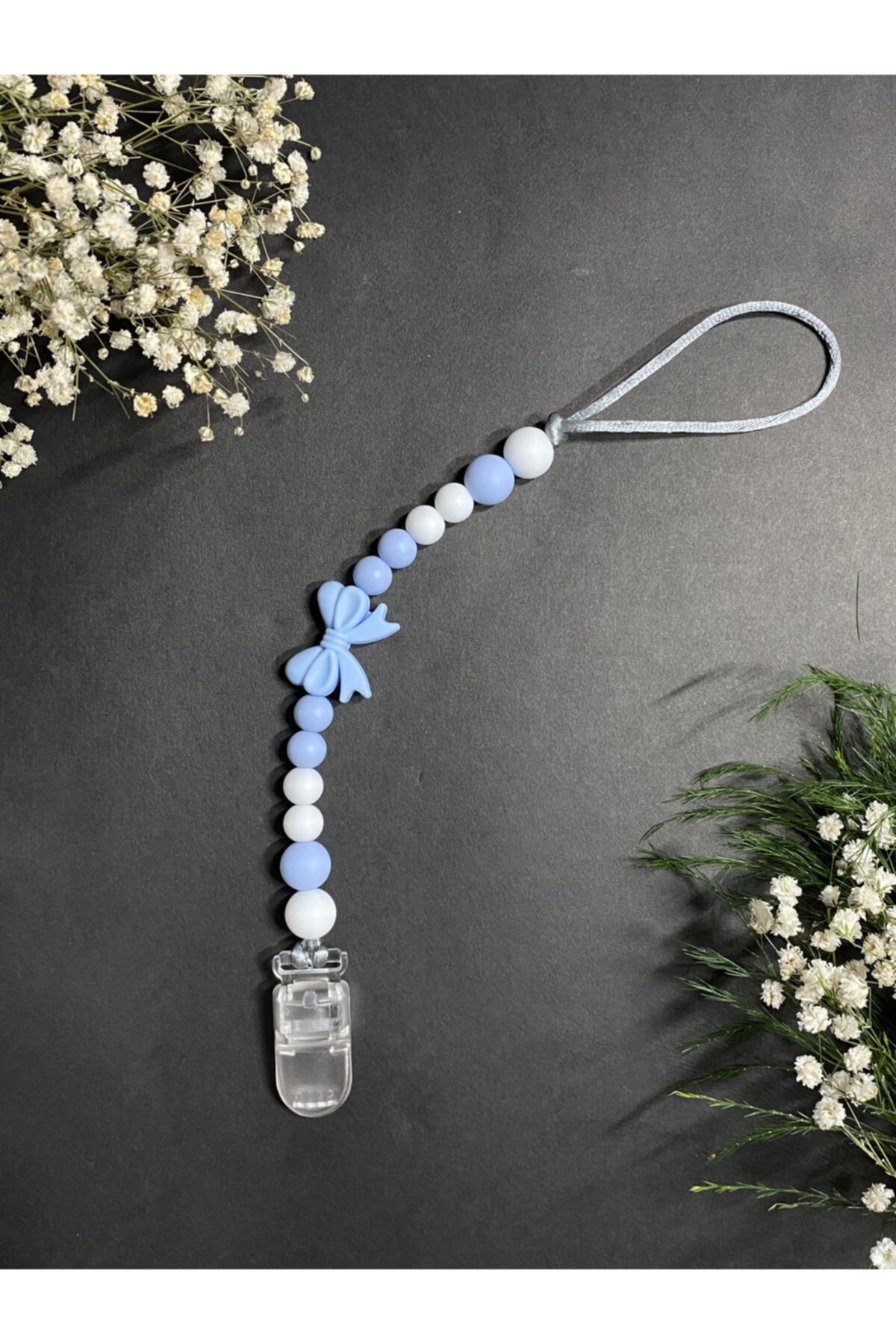 babykitsforyou Babykits Ribbon Silikon Emzik Askısı