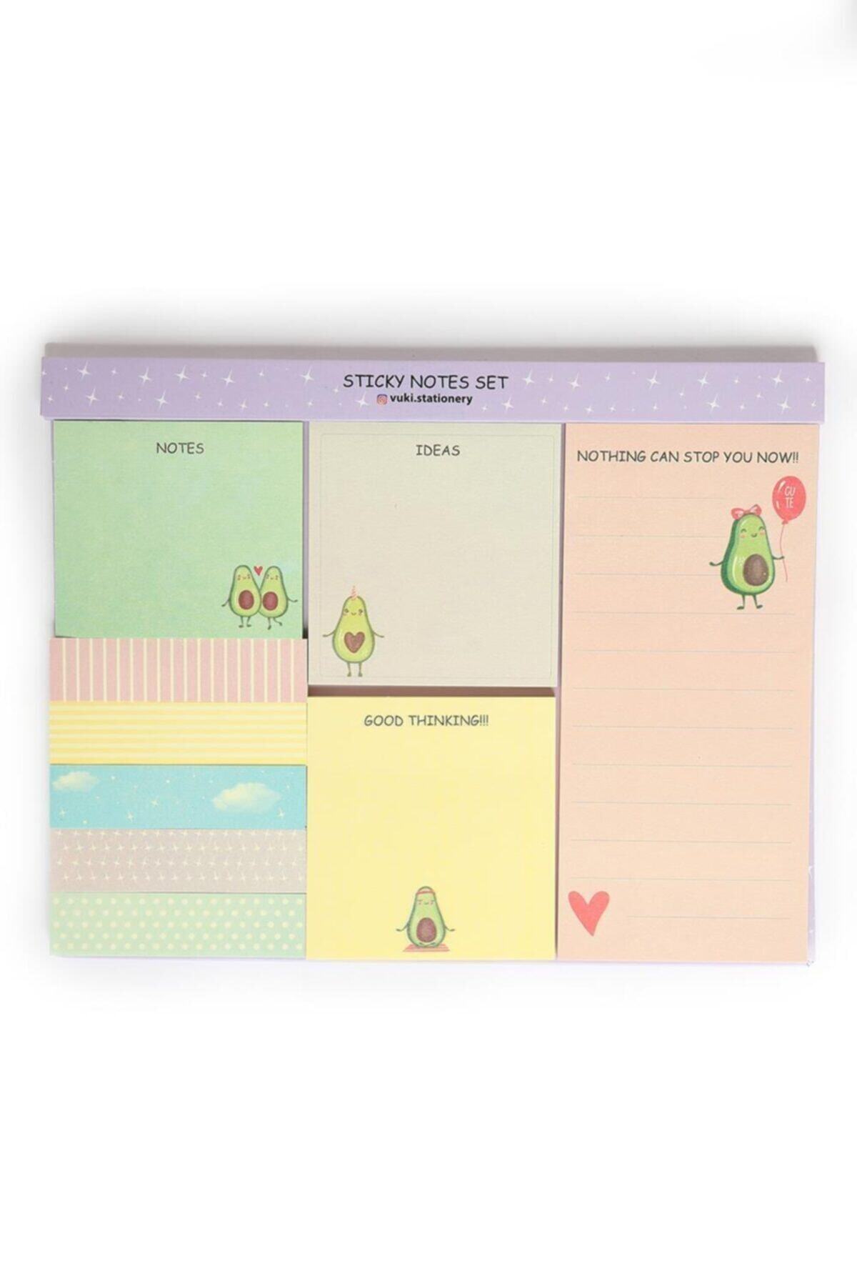 PASİFİK HOME Avokado Sticky Notes Set