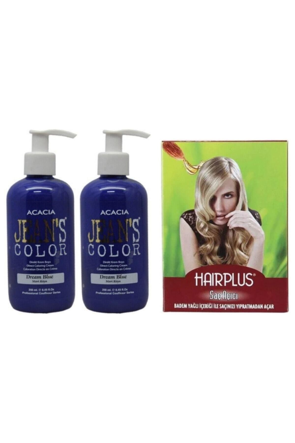 acacia jeans color sac boyasi mavi ruya 250ml 2 adet ve hairplus sac acici fiyati yorumlari trendyol