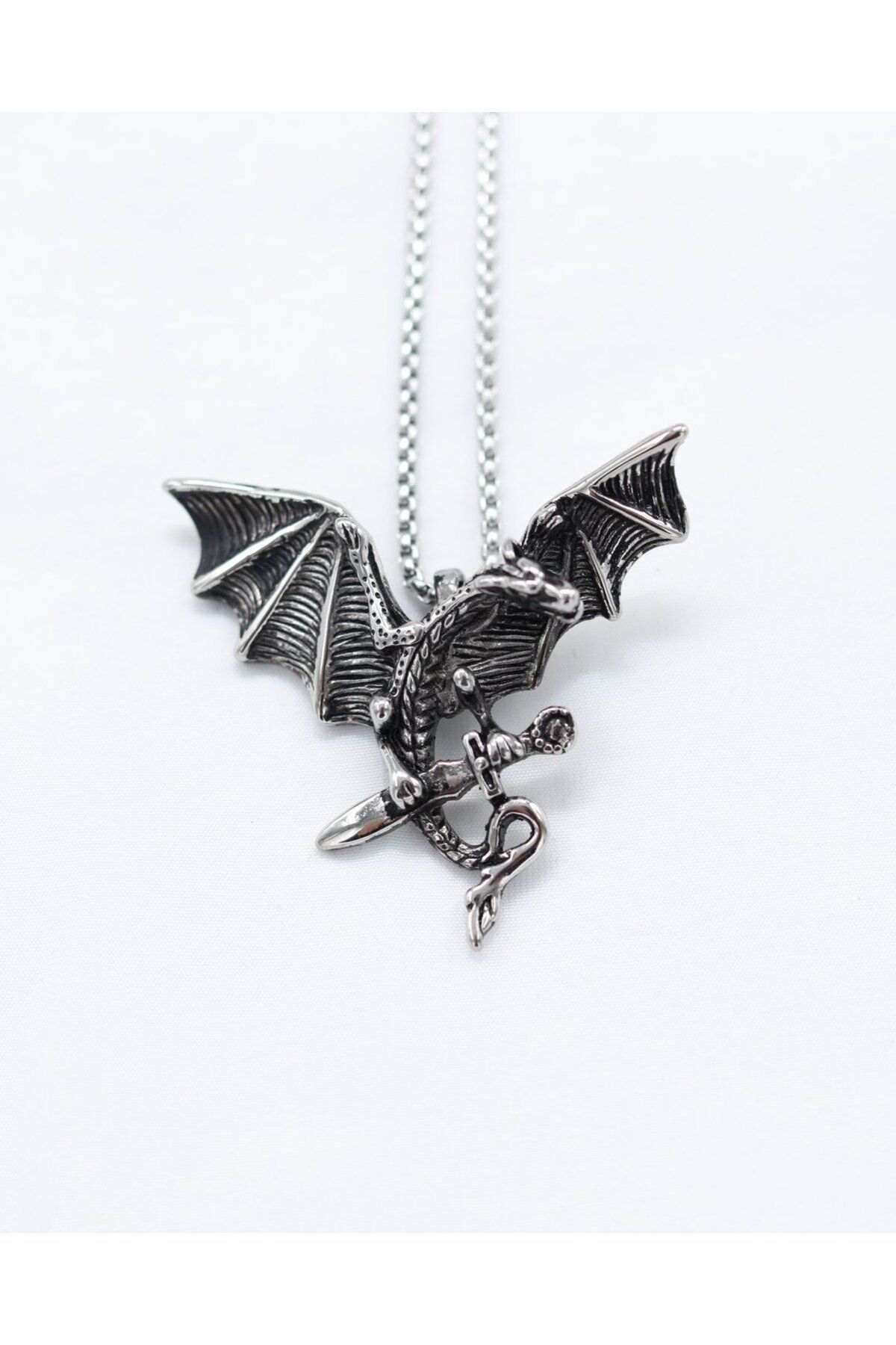 Shout Stainless Steel Dragon Necklace Trendyol