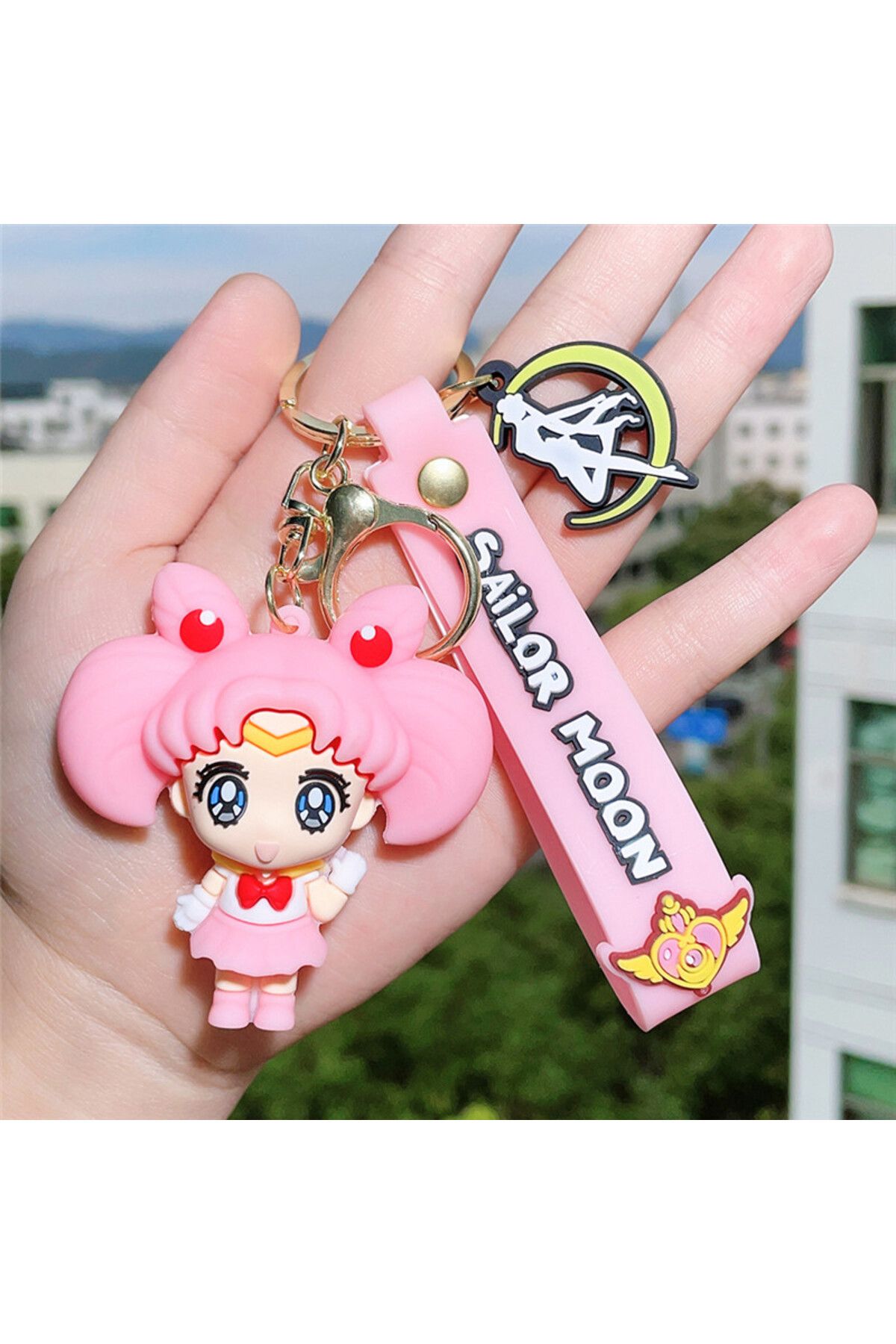 K stebek Anime Sailor Moon Chibimoon Silicone Keychain Trendyol