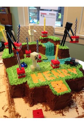 Minecraft Temalı Mumluk - Doğum Günü Süsü - Tnt Mumluk Image 1