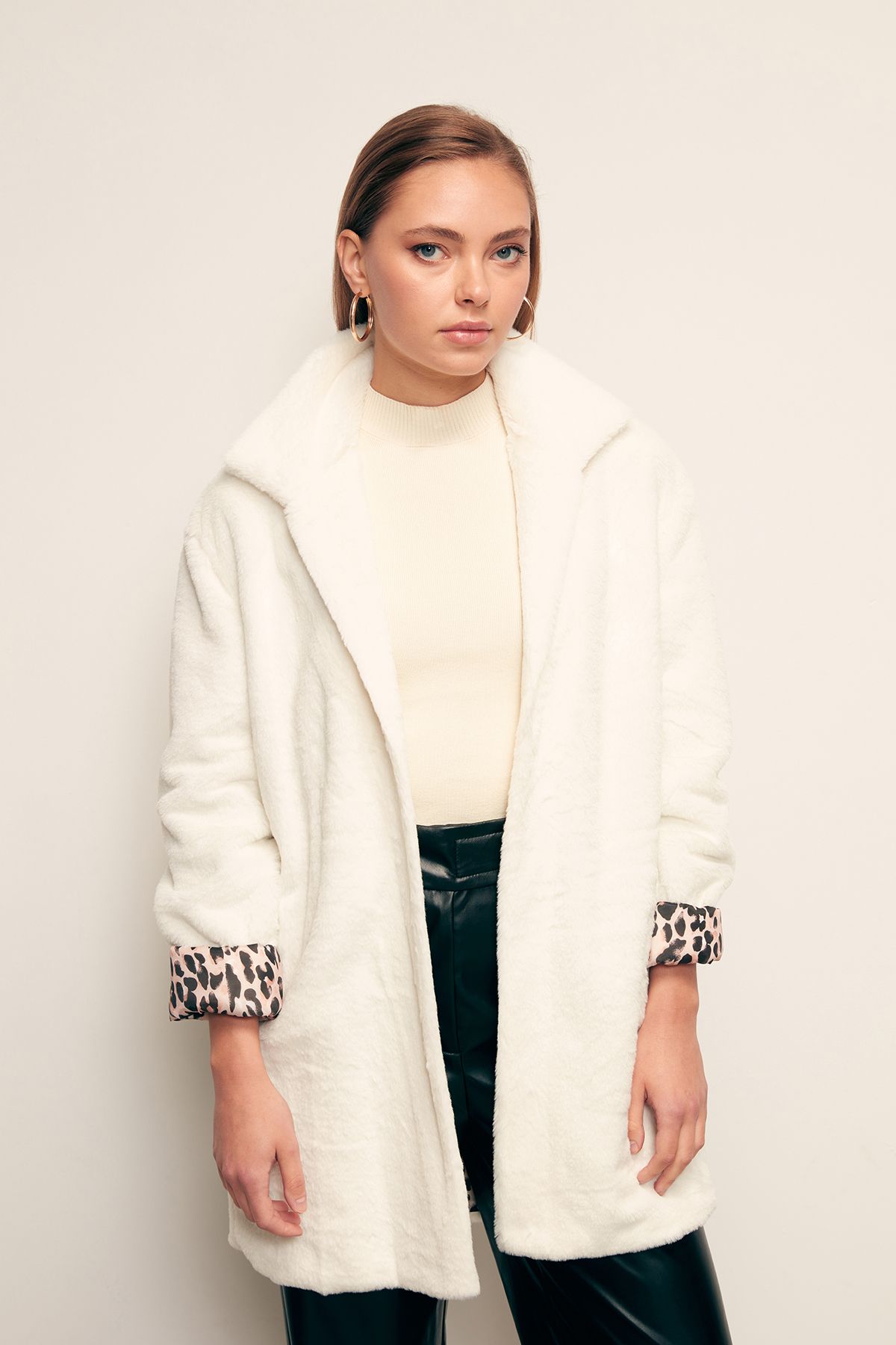 Leopard lined coat clearance
