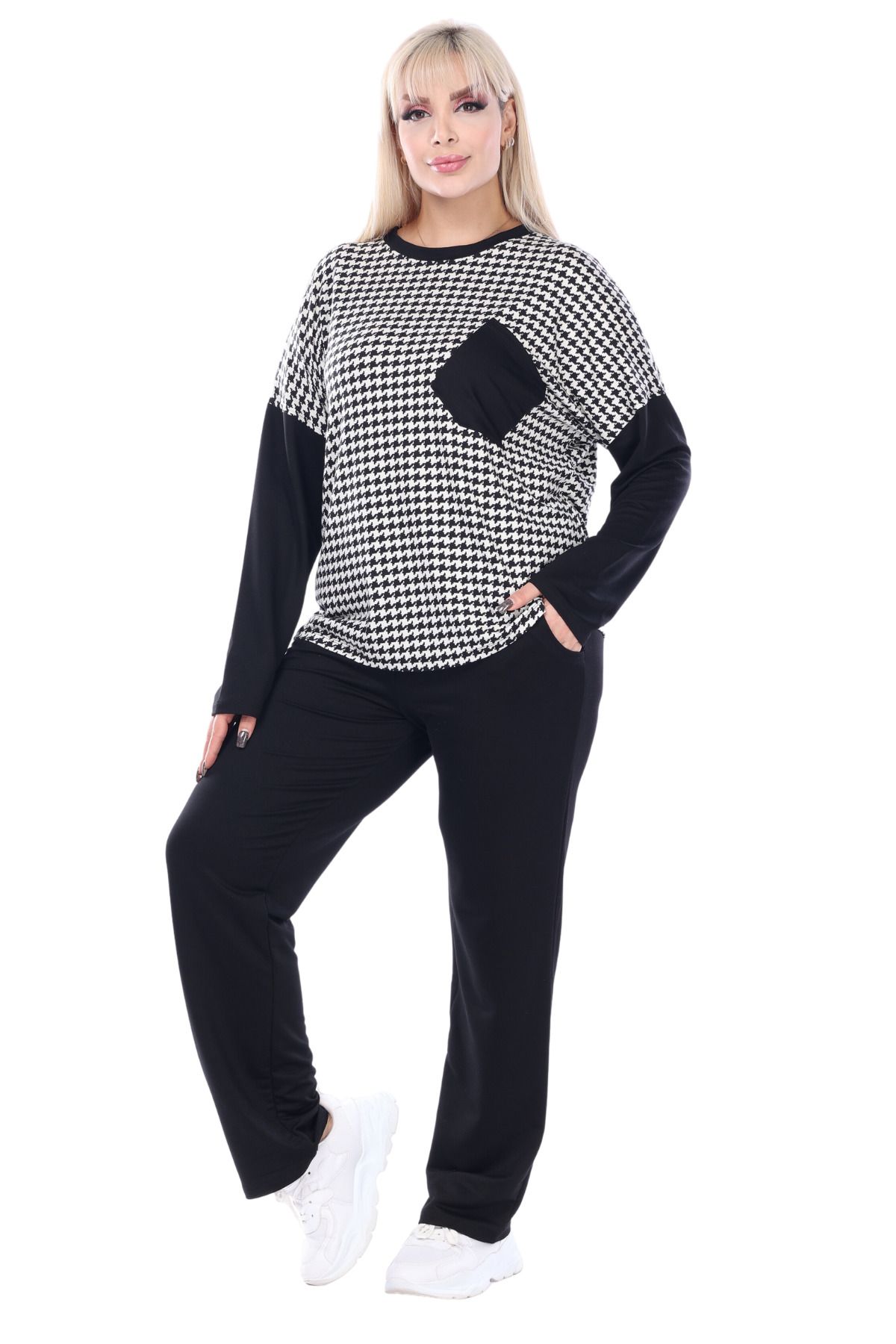 Houndstooth tracksuit discount