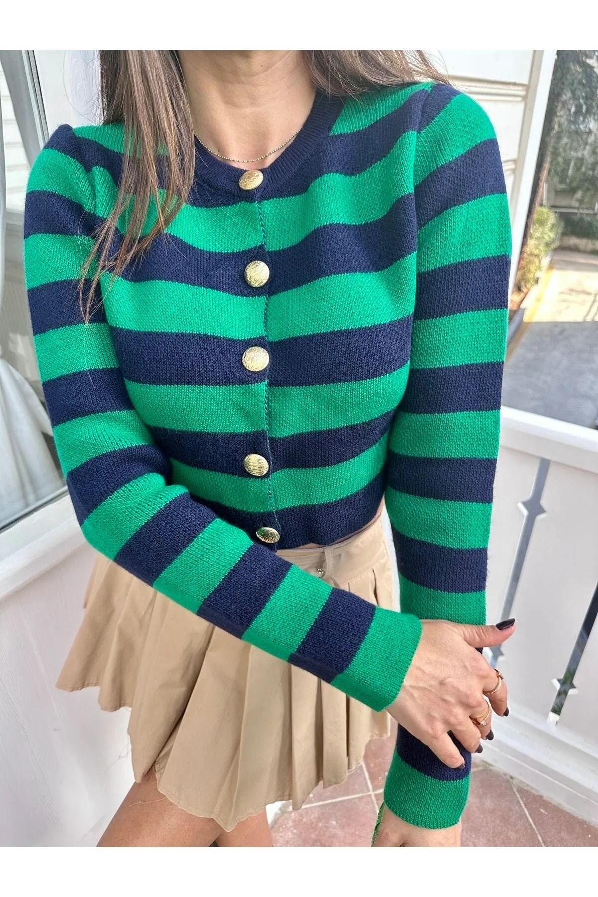 Gold short cardigan 2025