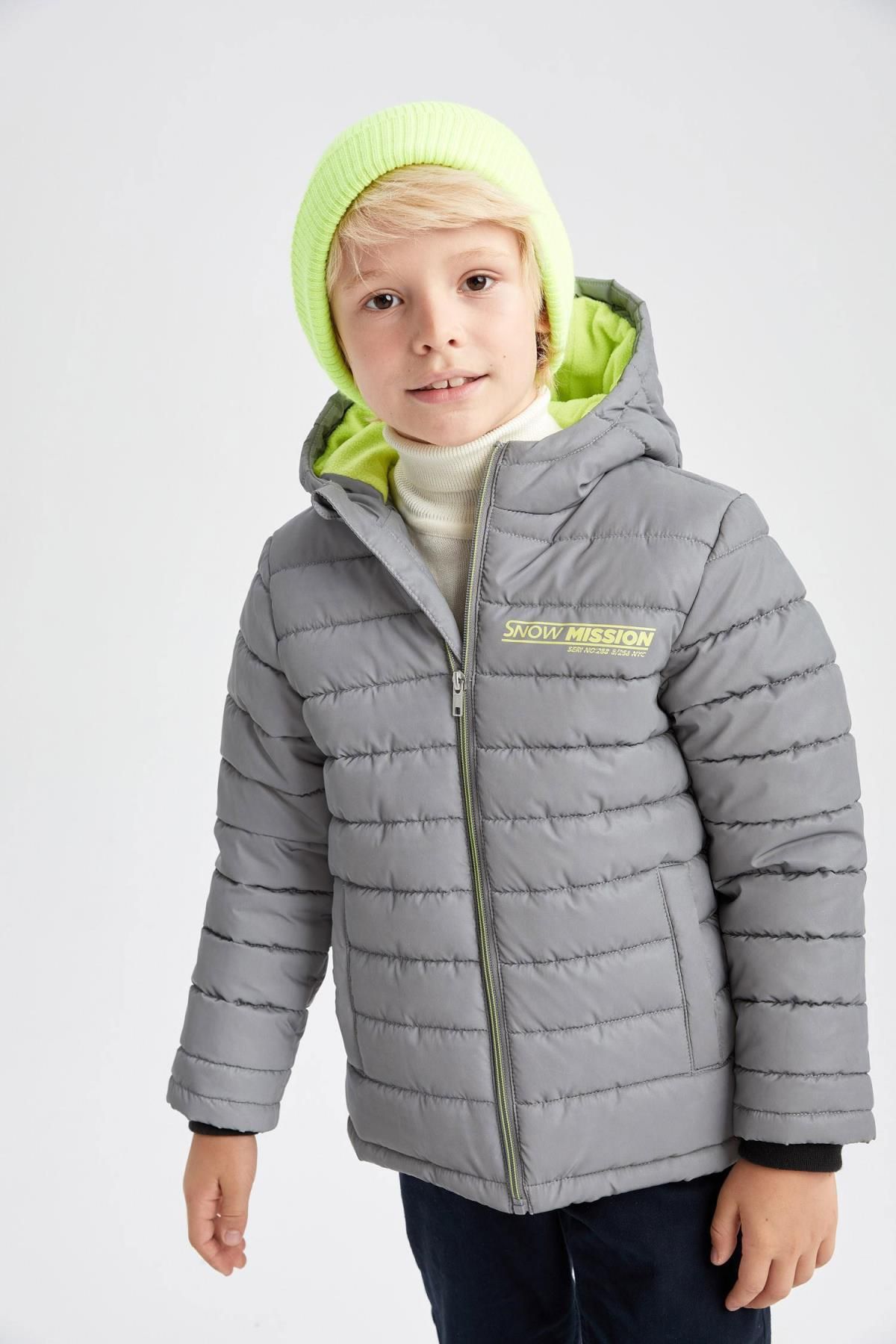 Boys reflective puffer jacket sales