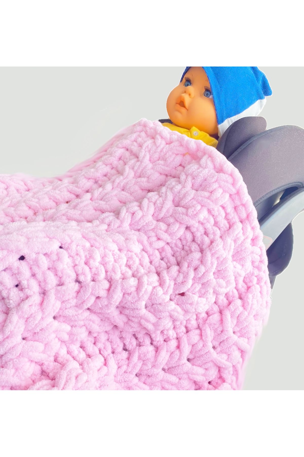 Alize Puffy Hand Knitted Soft 90x90 Cm Baby Blanket - Trendyol