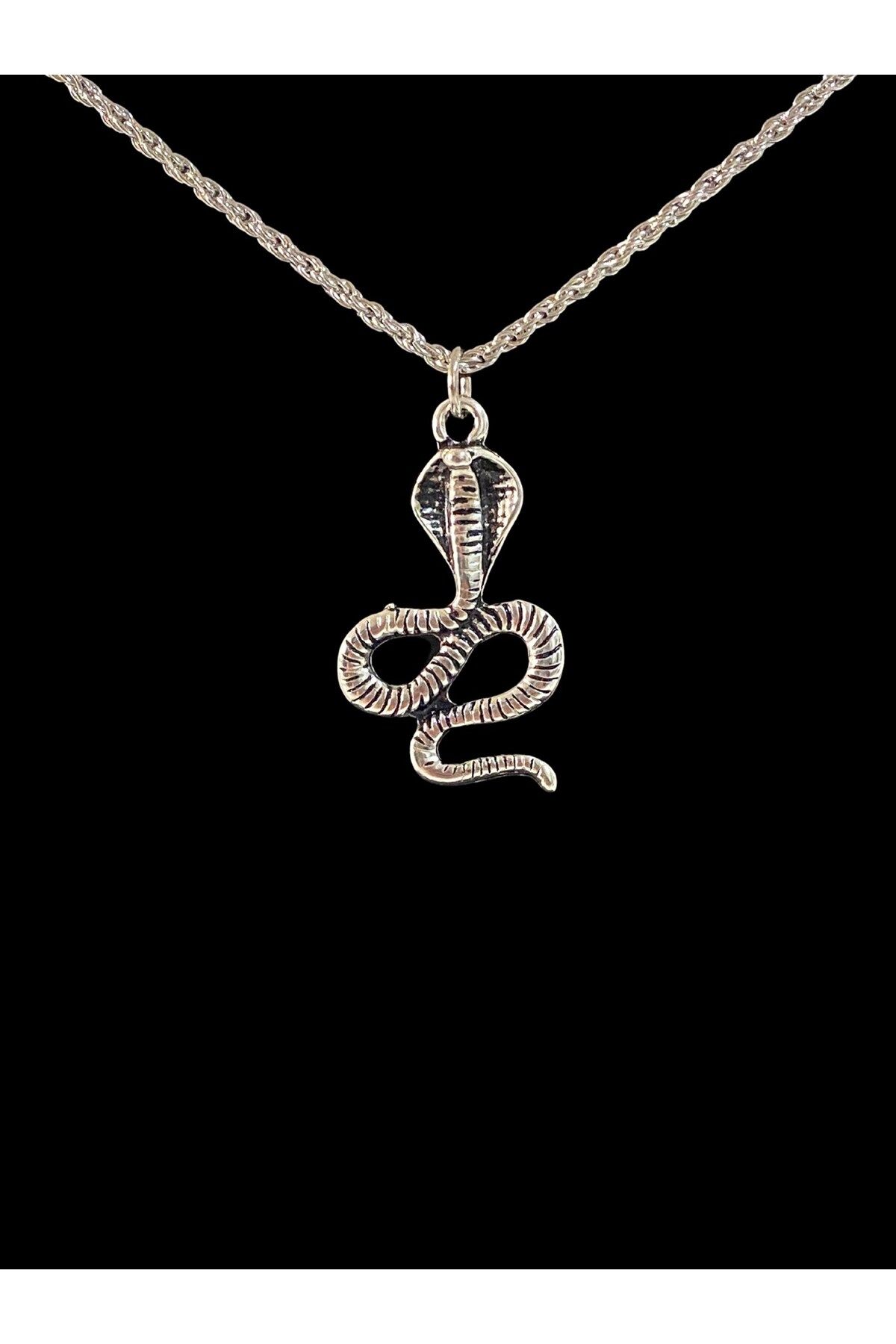 DailyFashion Stainless Steel Antique Snake King Cobra Chain