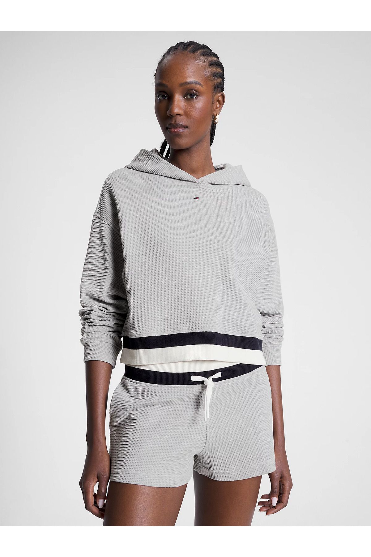 Tommy Hilfiger Sweatshirt Gray Oversize Trendyol