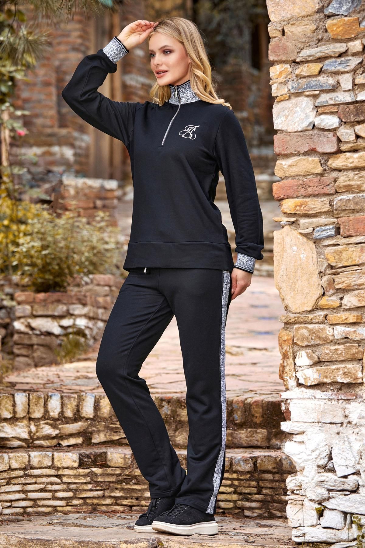 Womens cheap black tracksuit