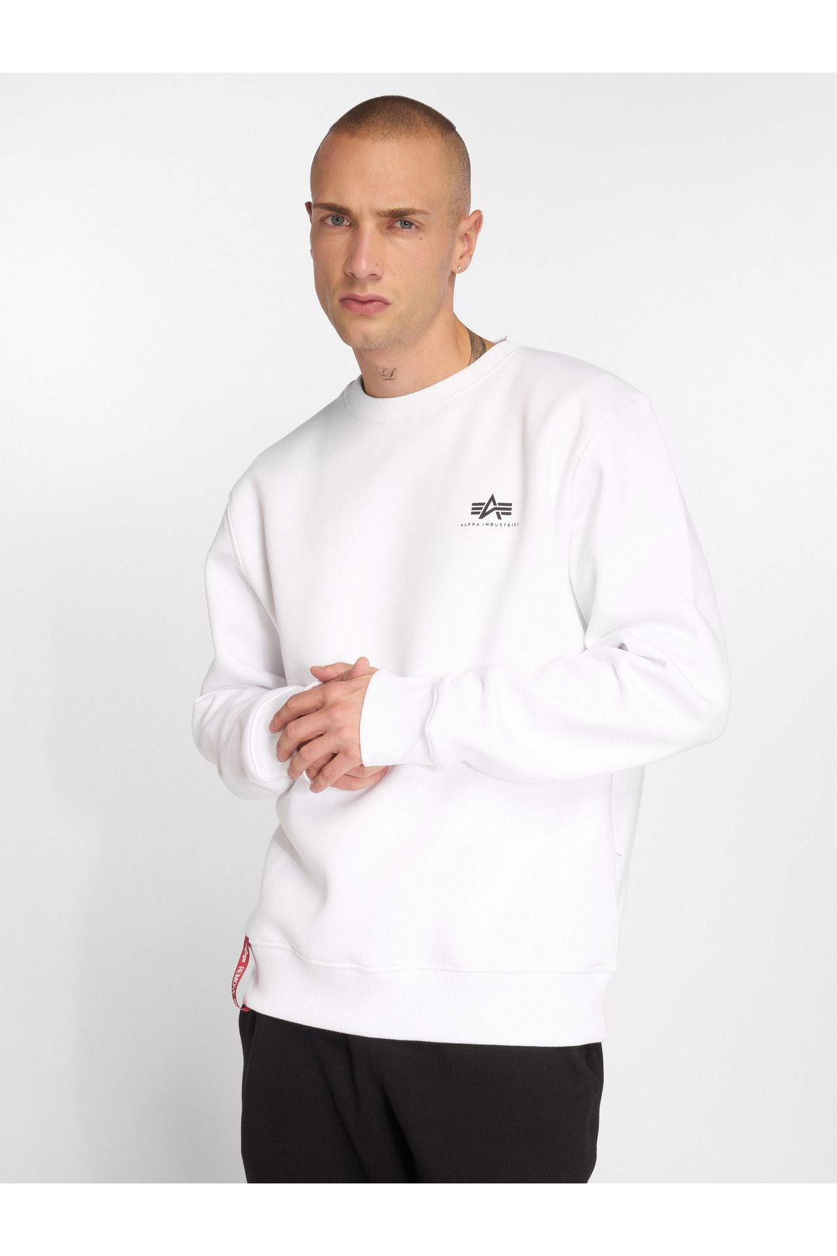 White - - Industries fit Sweatshirt - Alpha Trendyol Regular