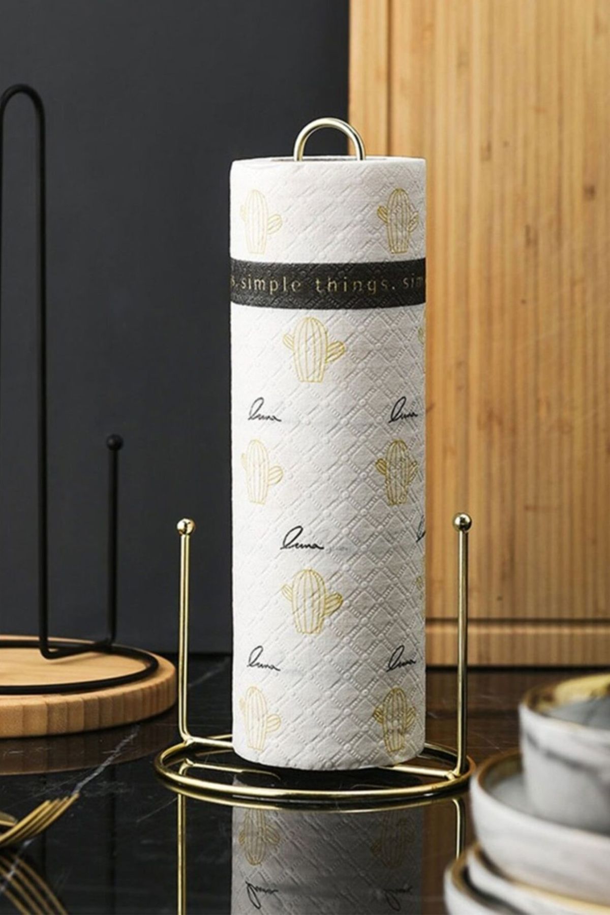 Paper towel and shop napkin holder set