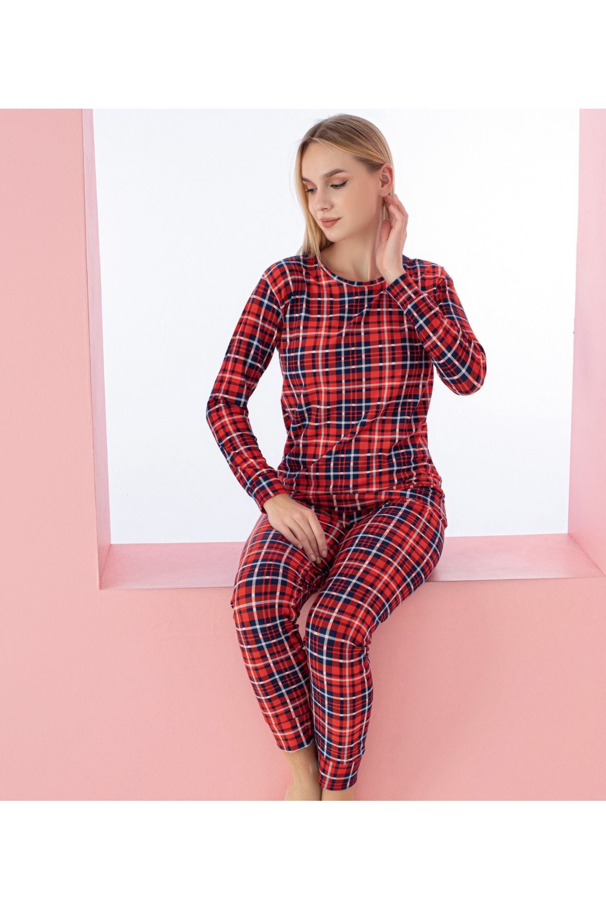 L LA G Y M SUEDE PAJAMA SET Trendyol