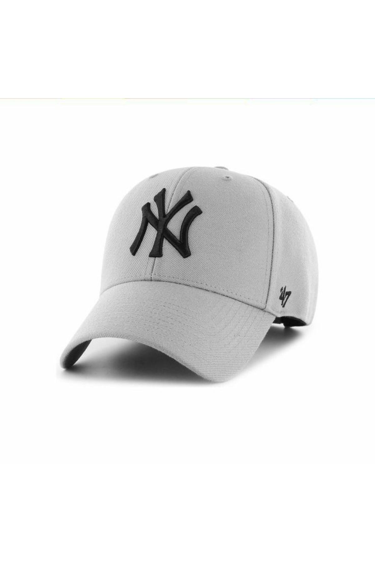 GYES Gray NY Sports Hat Unisex Adjustable with Velcro on the Back