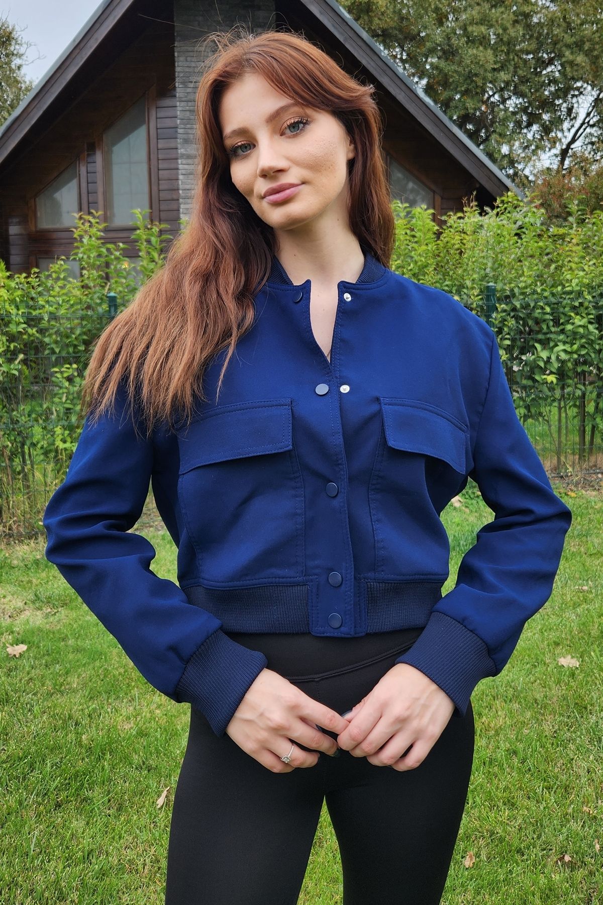 Short navy jacket 2025