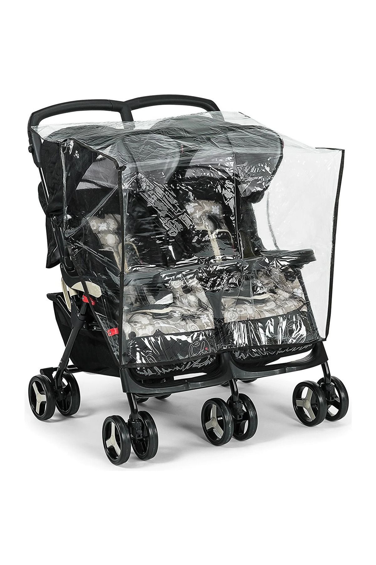 Side by side sale double stroller rain cover