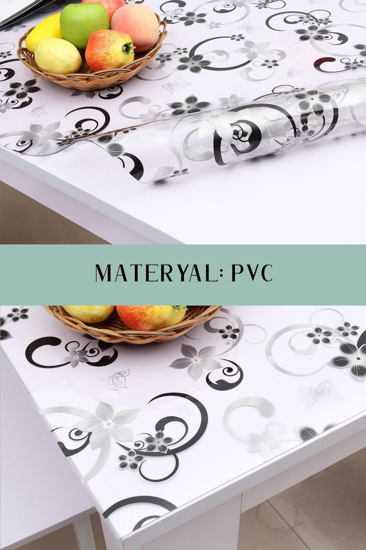 nurteks home siyah cicek figurlu seffaf kalin masa ortusu pvc 80cm fiyati yorumlari trendyol