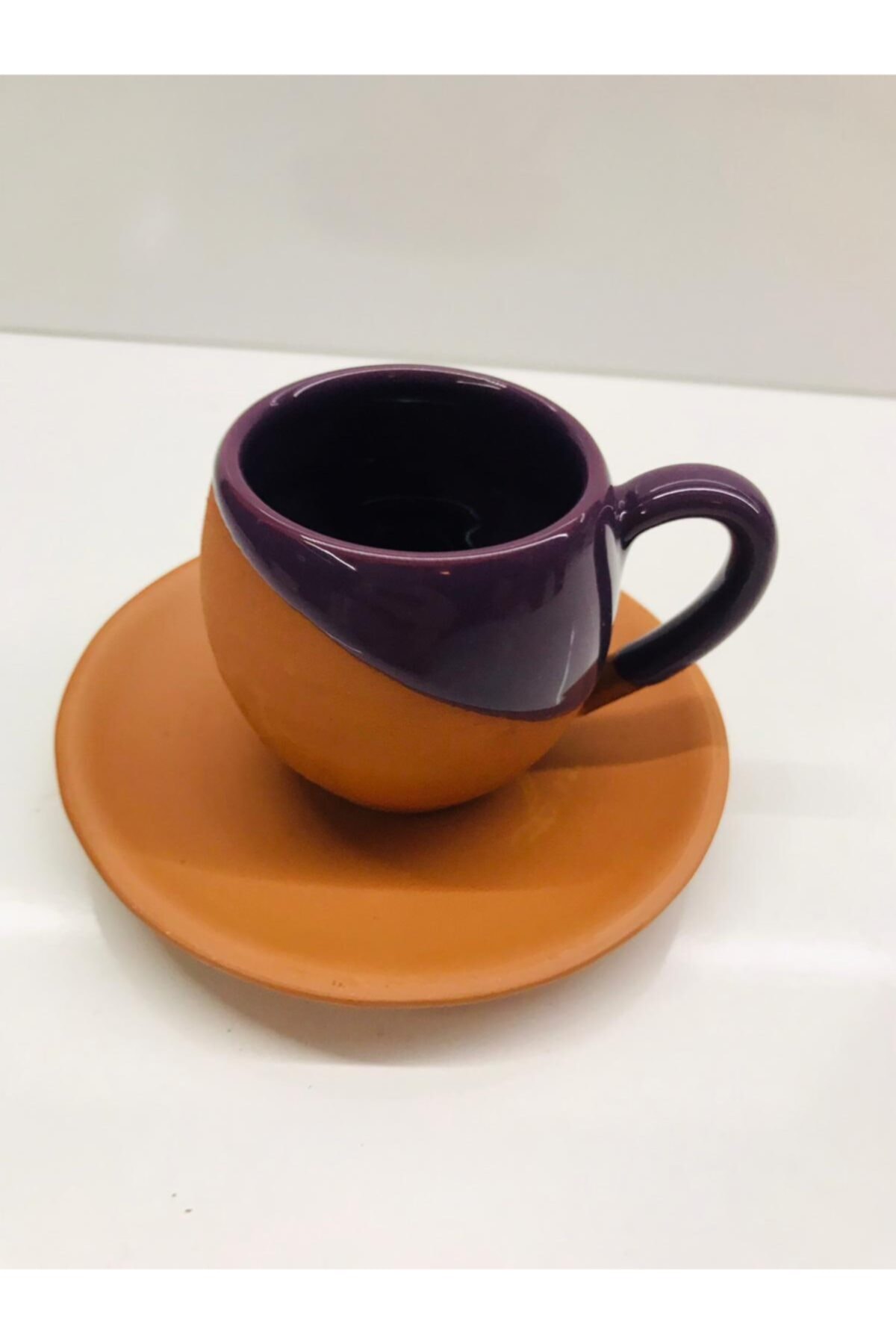 uys home decor mor toprak seramik tombik tek fincan fiyati yorumlari trendyol