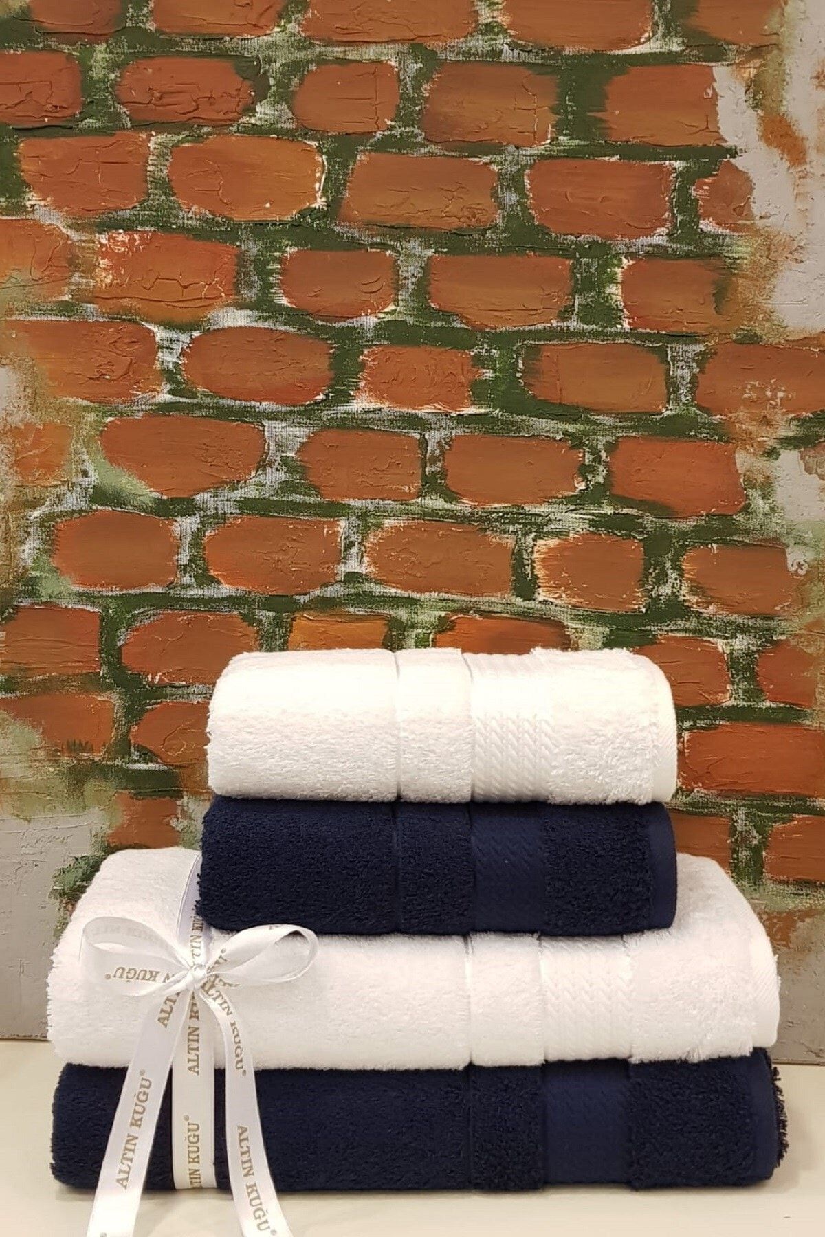 Navy and white bath towels cheap