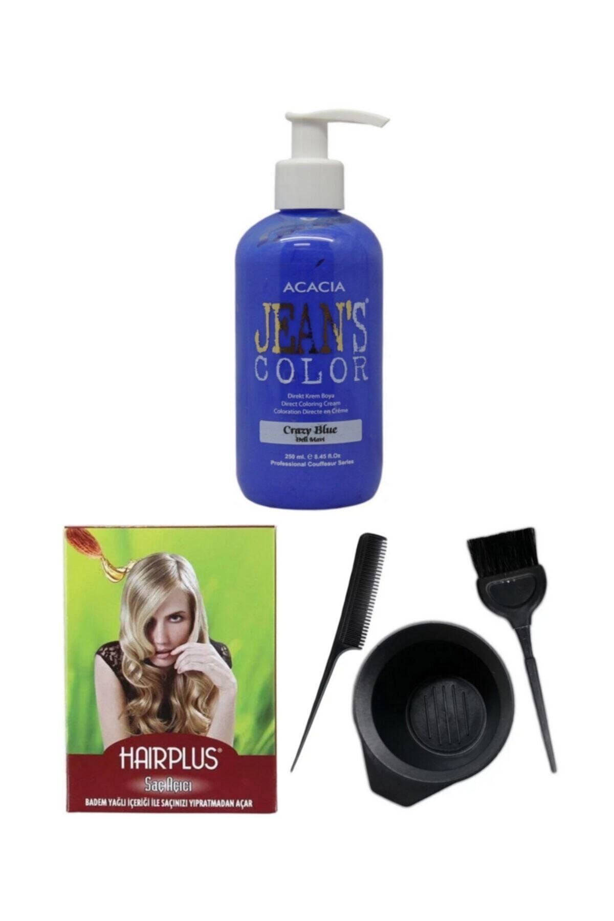 acacia sac boyasi deli mavi 250 ml sac acici ve fluweel sac boya kabi seti fiyati yorumlari trendyol
