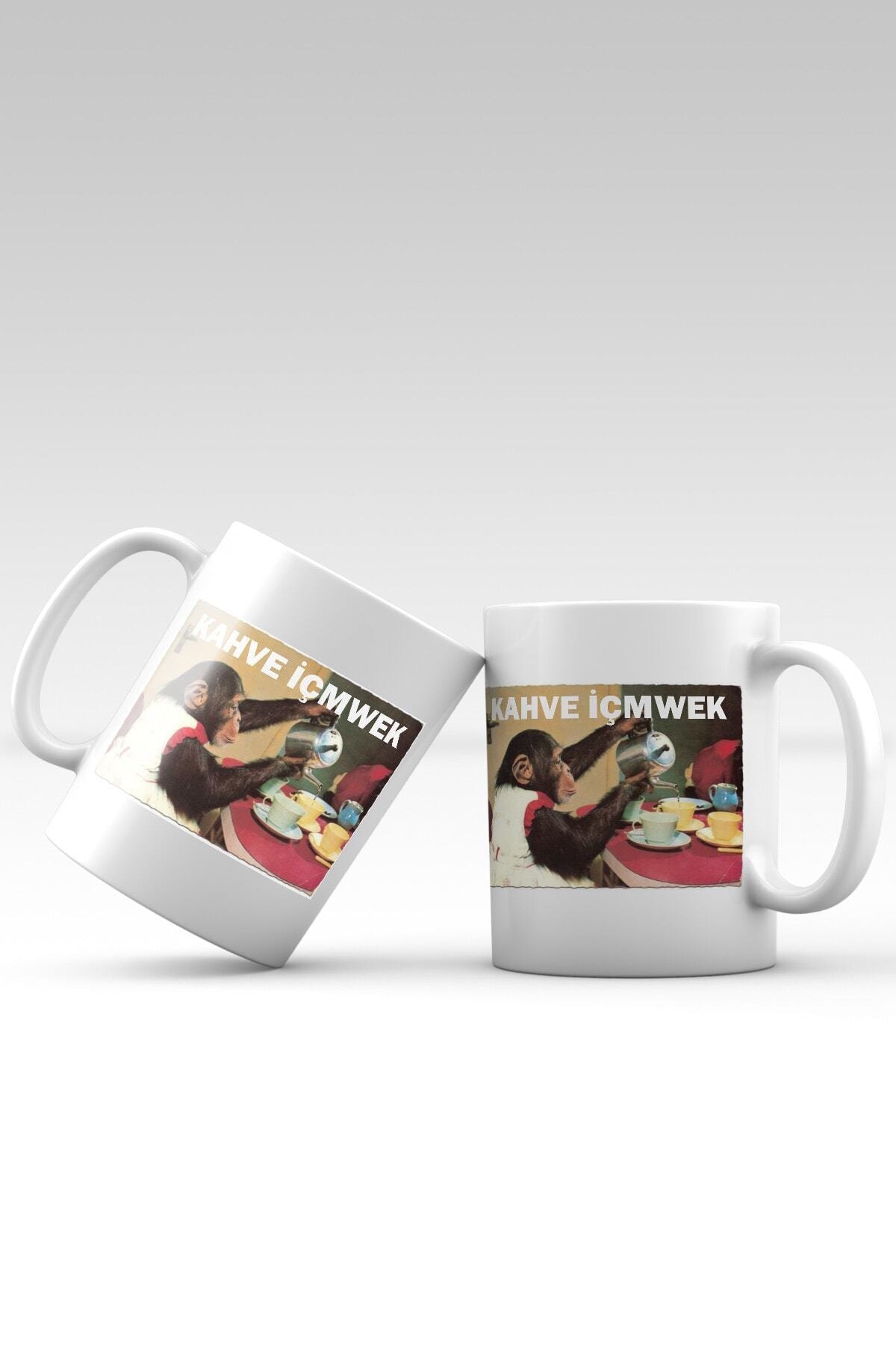 hediyexpres kahve icmek ve goril tasarimli beyaz kupa bardak fiyati yorumlari trendyol