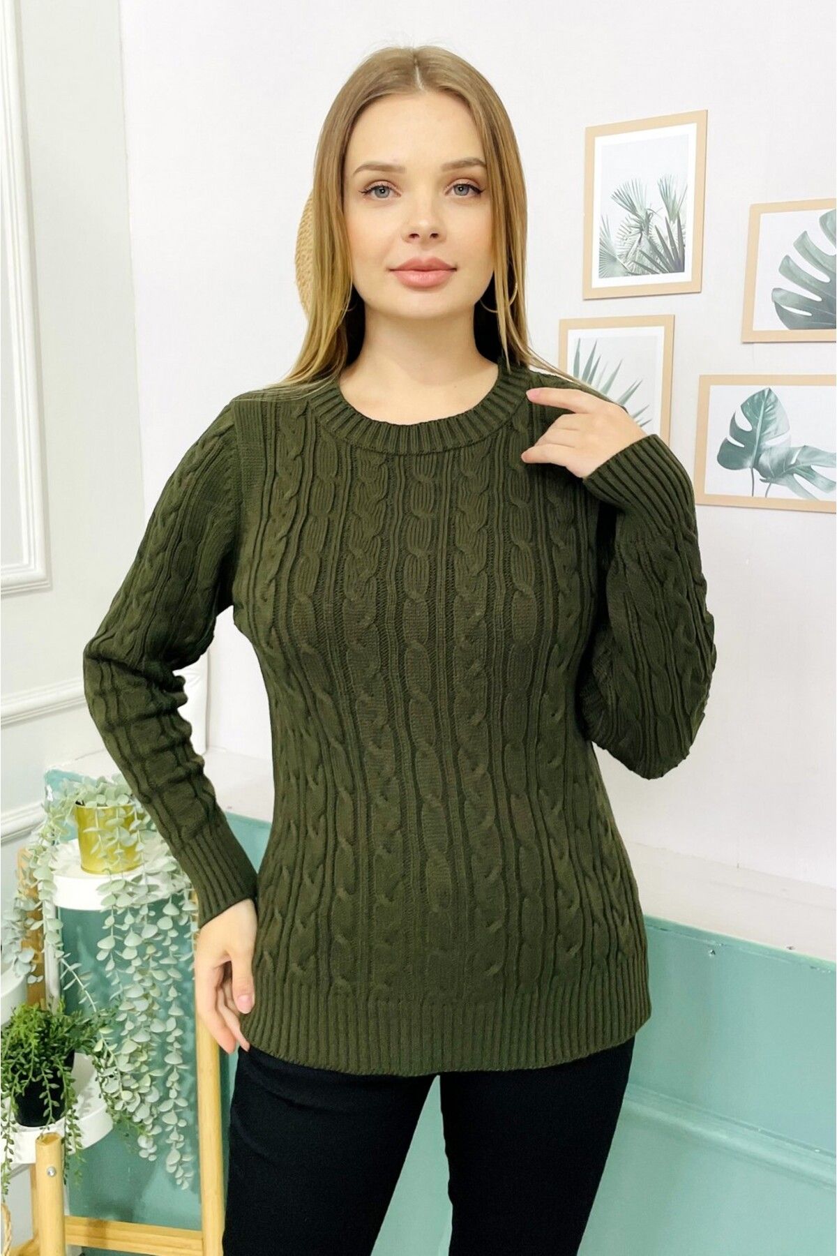 Khaki hotsell knit sweater