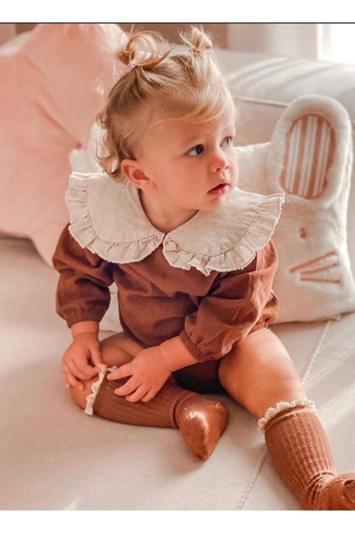 Baby girl linen romper top