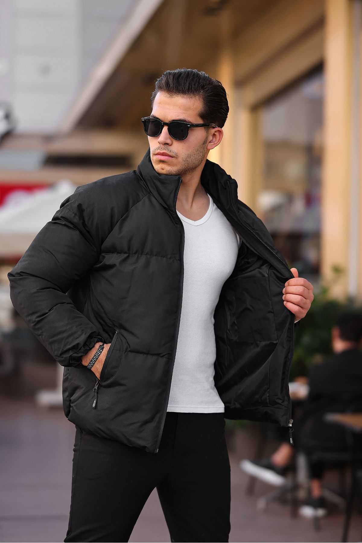 Hoodless waterproof clearance jacket