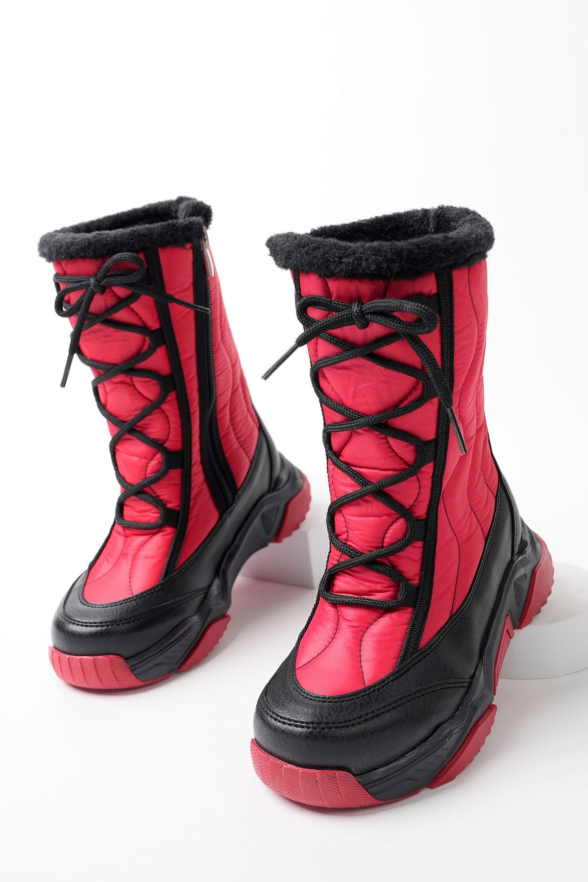 Polo boots with fur inside top