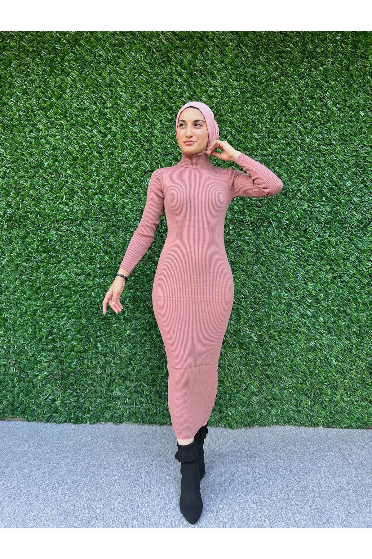 Turtleneck pencil dress top