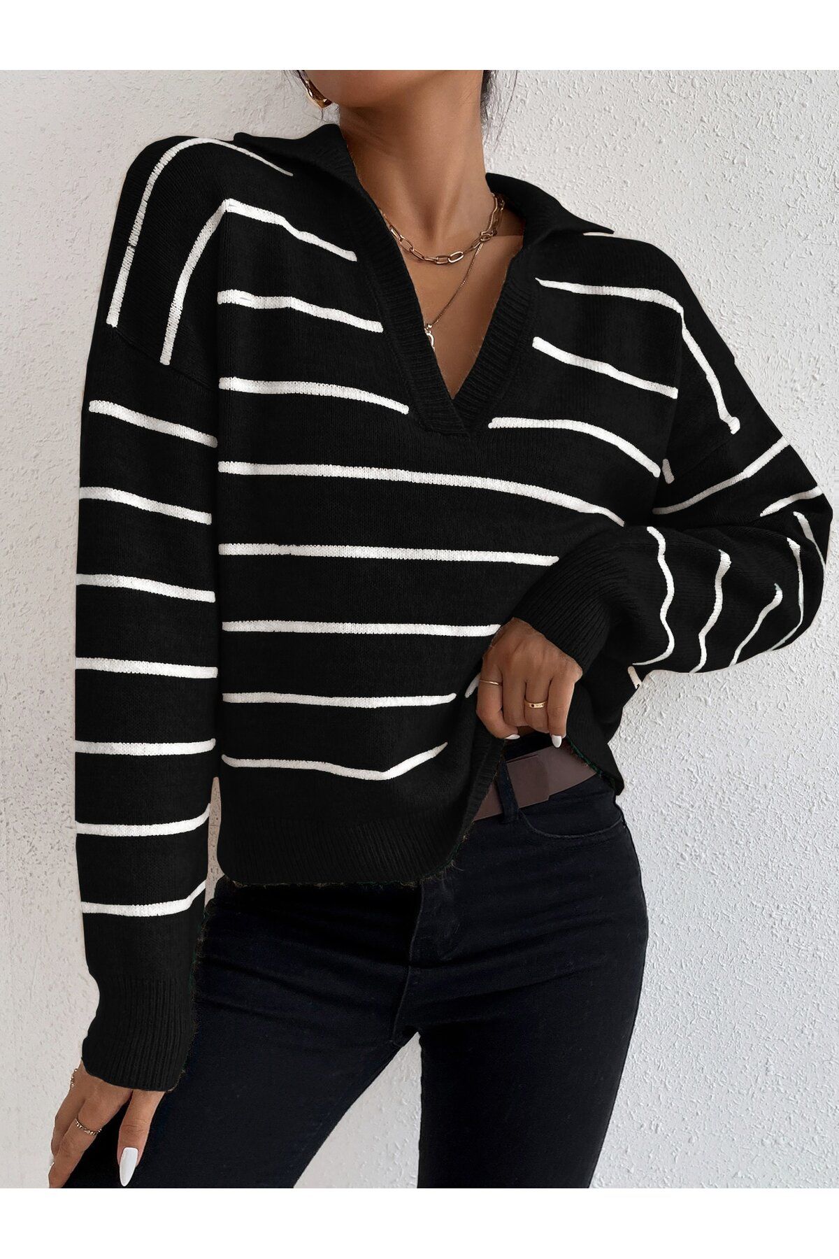 Thin black hot sale polo neck