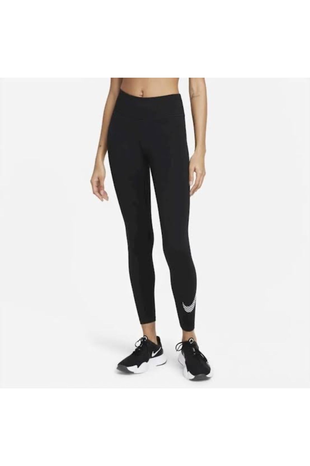 Nike Dri-fit One Icon Clash Mid-rise Graphic Women's Tights - Trendyol