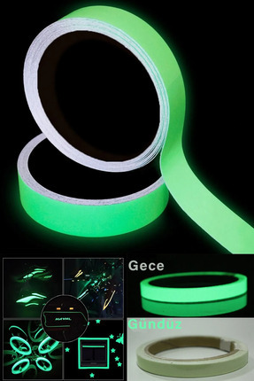 Karanlıkta Parlayan Fosforlu Bant 4 metre Suya Dayanıklı Floresan Bant Merdiven Acil Ikaz Bandı Image 1
