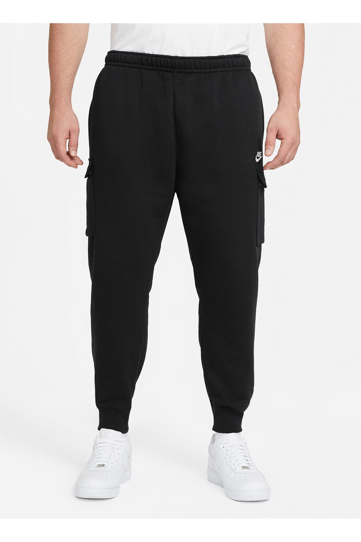 Nike Black Men s Plain Sweatpants CD3129 010 M NSW CLUB PANT CARGO