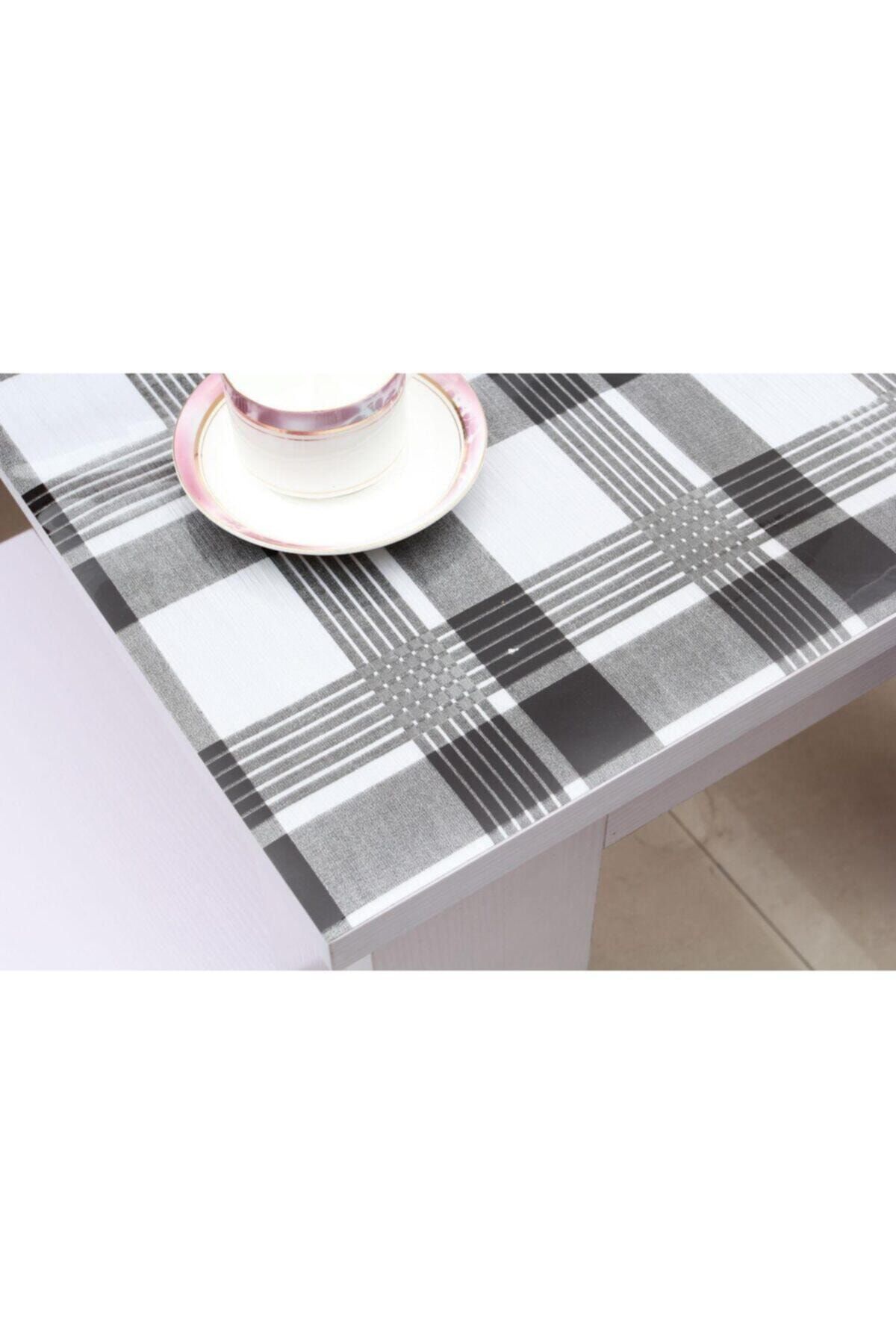 nurteks home line siyah gri seffaf desenli kalin mika masa ortusu pvc 100 cm fiyati yorumlari trendyol