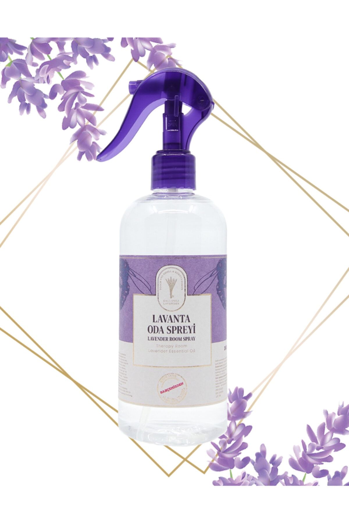 Gallipoli Lavender Lavanta Oda Kokusu 400 Ml Lavanta Oda Kokusu Kalıcı Oda Sprey Parfümlü Ortam Kokusu