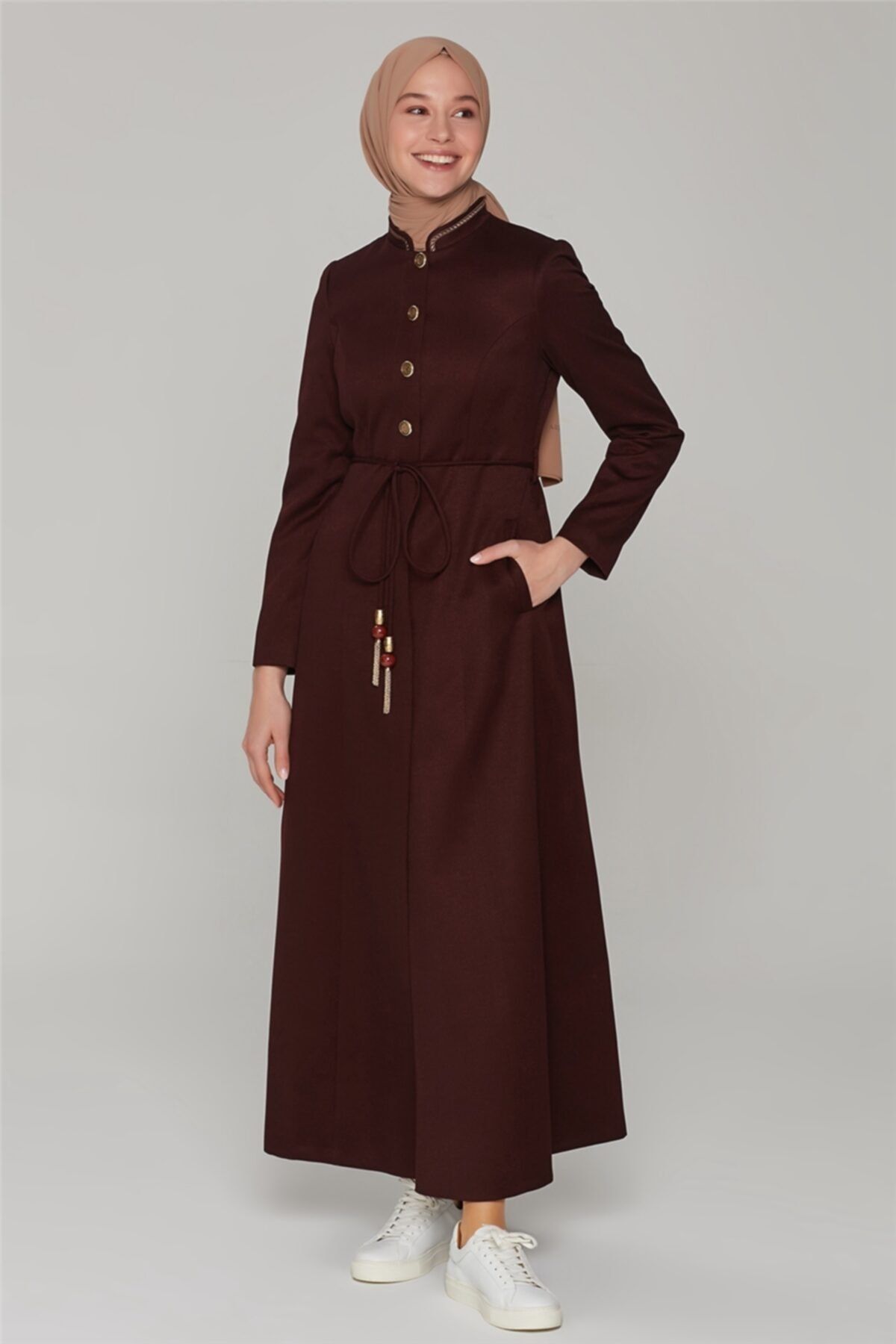 Armine Kadın Bordo Pardesü 19kra832