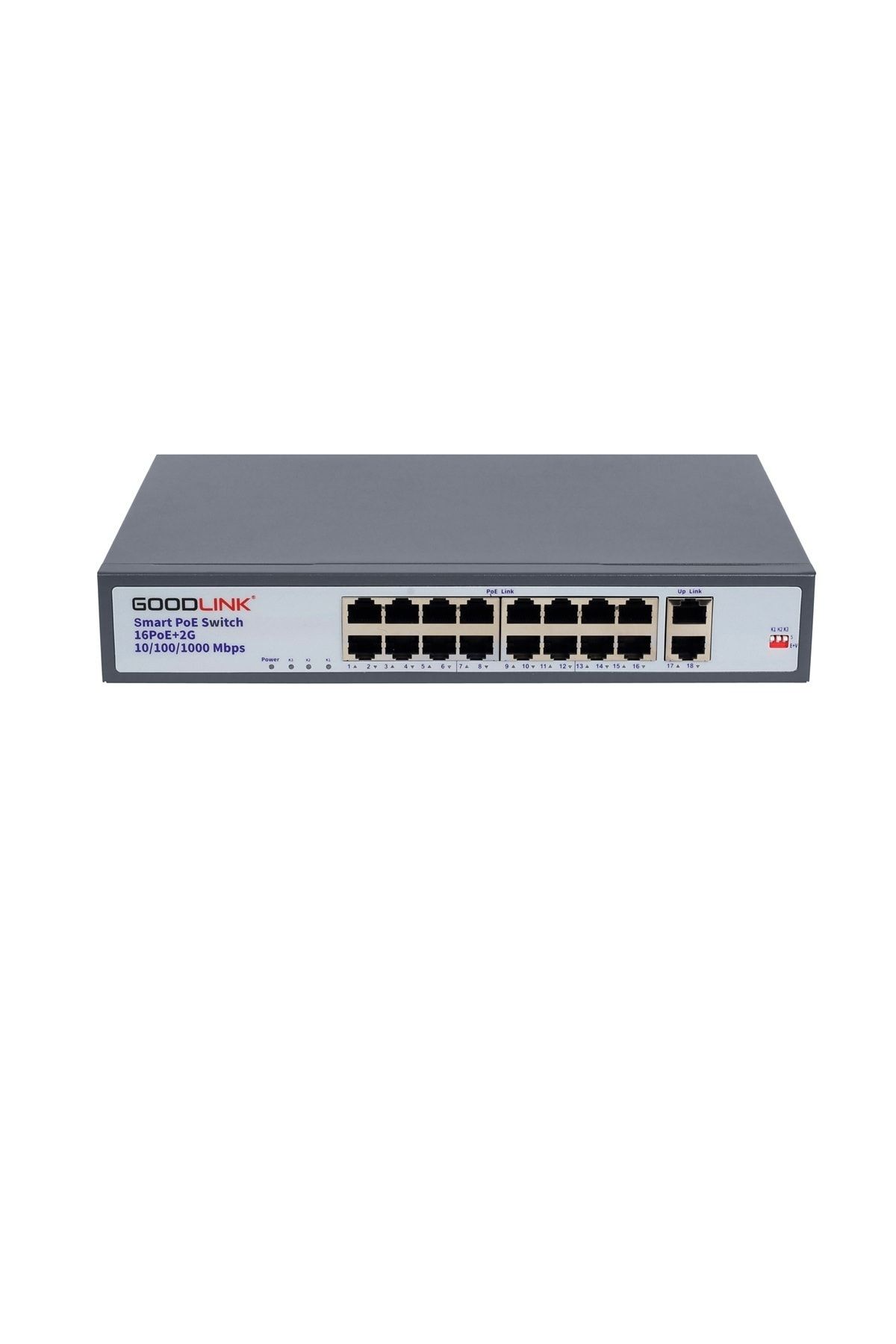 GOODLINK 16 Port Poe Switch + 2 Port Uplink Gigabit
